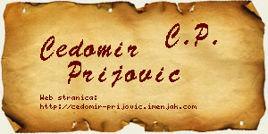 Čedomir Prijović vizit kartica